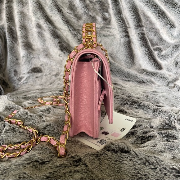 Chanel Wallet on Chain WOC Pick Me Up 22S Pink AP2804 B08299 NH622 Brand New - Picture 8 of 9